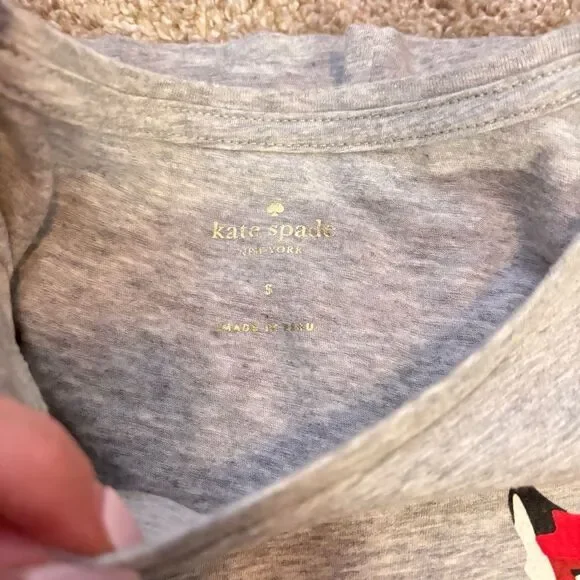 Kate Spade Broome Street Foxy Lady Tee Medium - Picture 2 of 5